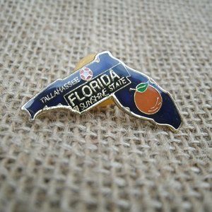 Vintage Florida Enameled Lapel Tack Pin